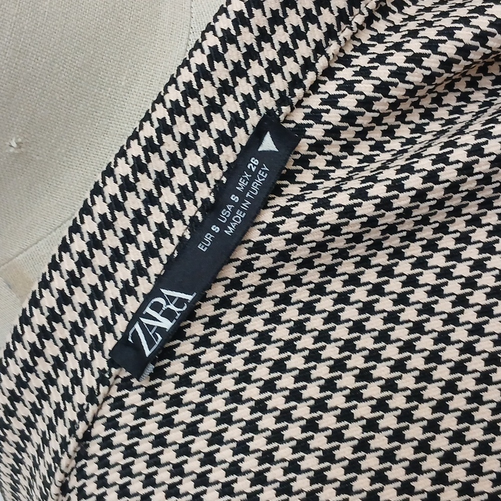 Zara Houndstooth Button-Up Blazer Shacket Size Small - Picture 5 of 6